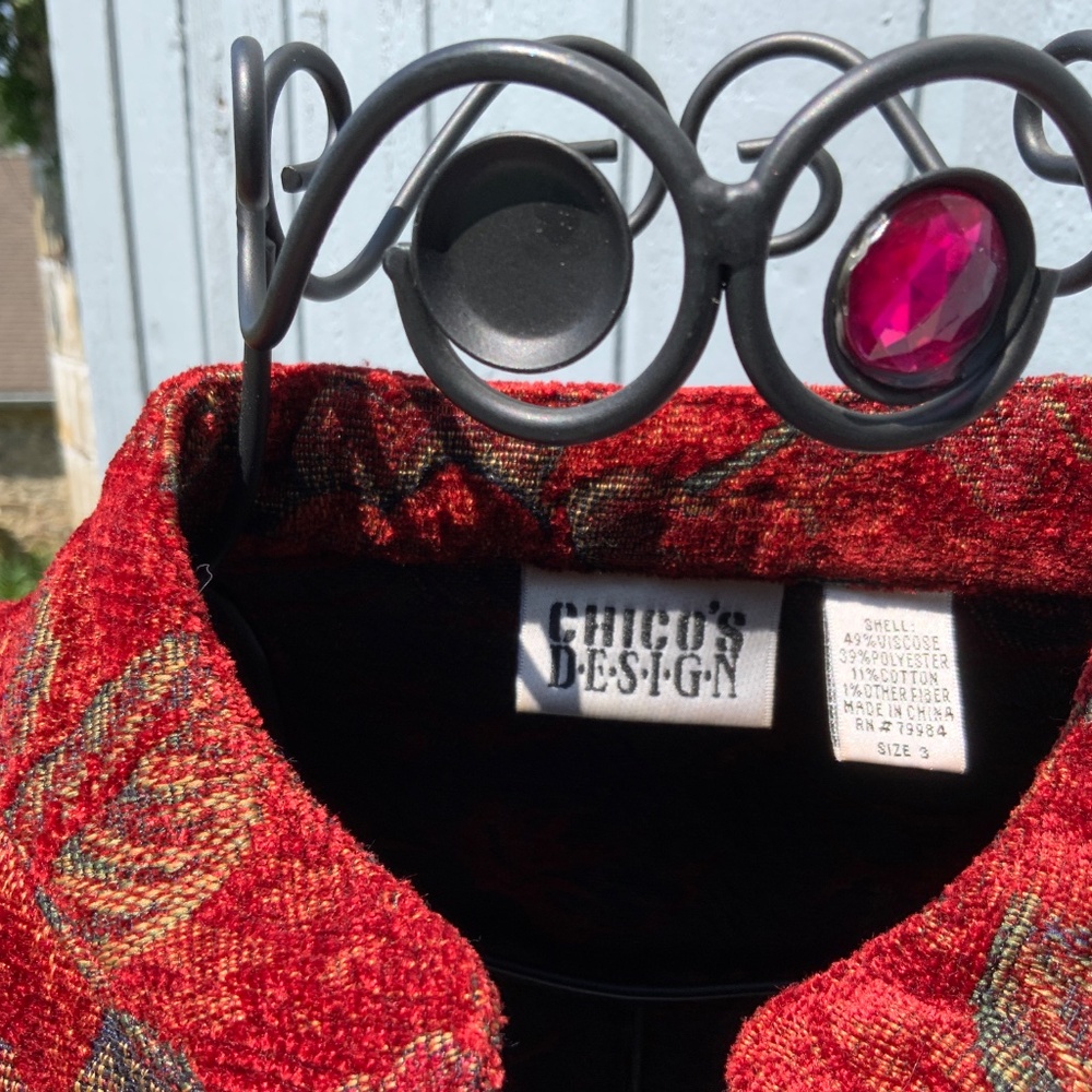 Chico’s Design Tapestry Floral Jacket (Size 3=XL) - Picture 4 of 7